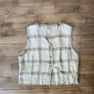 Bass Vng Plaid Vest Top